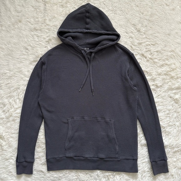 Feat Clothing Mens TreeCell Waffle Hoodie Long Sleeve Gray L - Picture 3 of 12